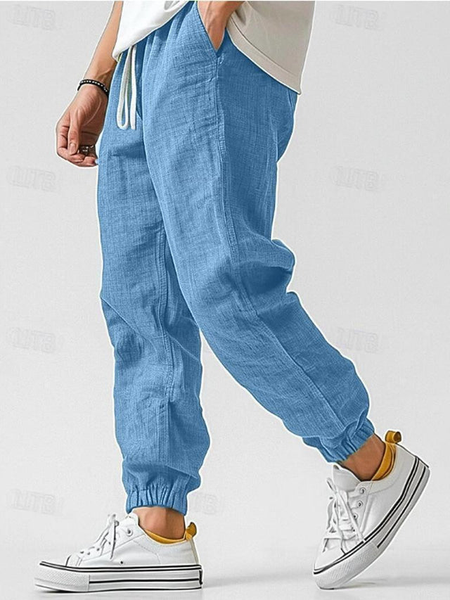 Klassische Leinen-Sommerhosen für Männer, perfekt für elegante Sommerlooks.