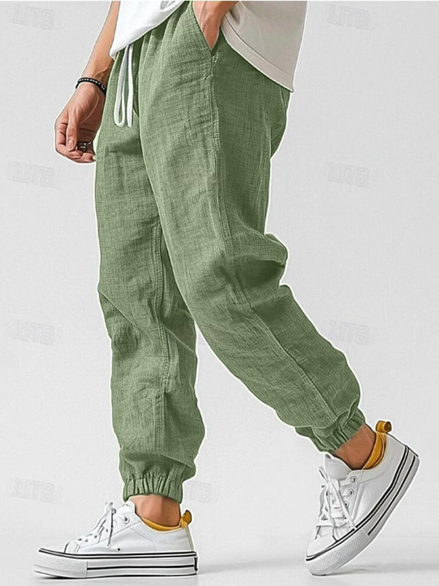 Klassische Leinen-Sommerhosen für Männer, perfekt für elegante Sommerlooks.
