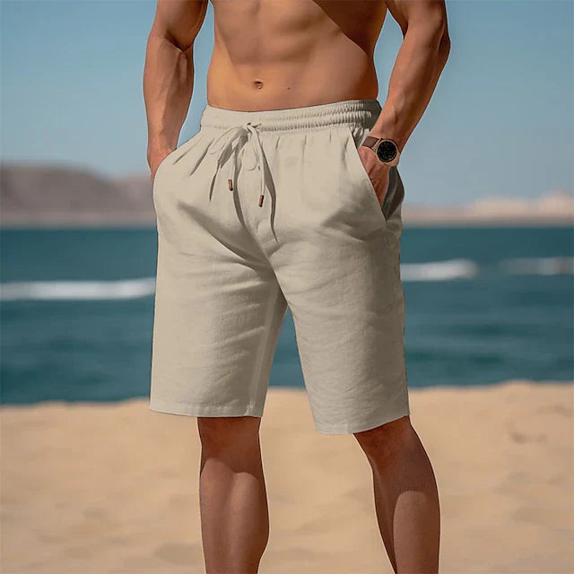 Klassische Strandshorts aus Leinen für Männer, ideal für sonnige Strandtage und Sommeraktivitäten