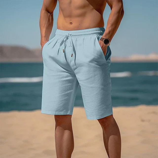 Klassische Strandshorts aus Leinen für Männer, ideal für sonnige Strandtage und Sommeraktivitäten