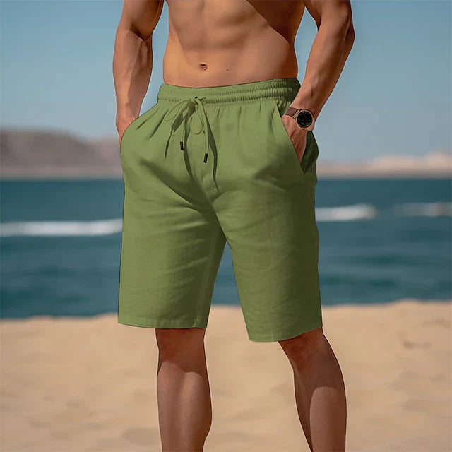 Klassische Strandshorts aus Leinen für Männer, ideal für sonnige Strandtage und Sommeraktivitäten
