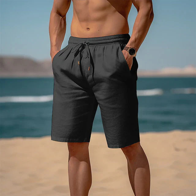 Klassische Strandshorts aus Leinen für Männer, ideal für sonnige Strandtage und Sommeraktivitäten