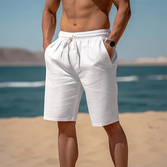 Klassische Strandshorts aus Leinen für Männer, ideal für sonnige Strandtage und Sommeraktivitäten