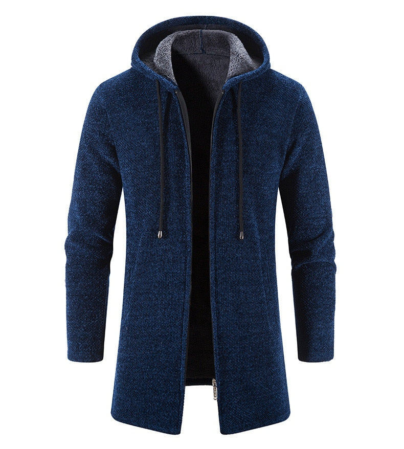 Klassische Strickjacke mit Kapuze für Männer, ideal für Herbst- und Wintertage