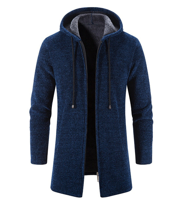 Klassische Strickjacke mit Kapuze für Männer, ideal für Herbst- und Wintertage