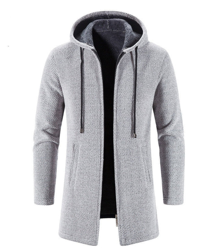 Klassische Strickjacke mit Kapuze für Männer, ideal für Herbst- und Wintertage