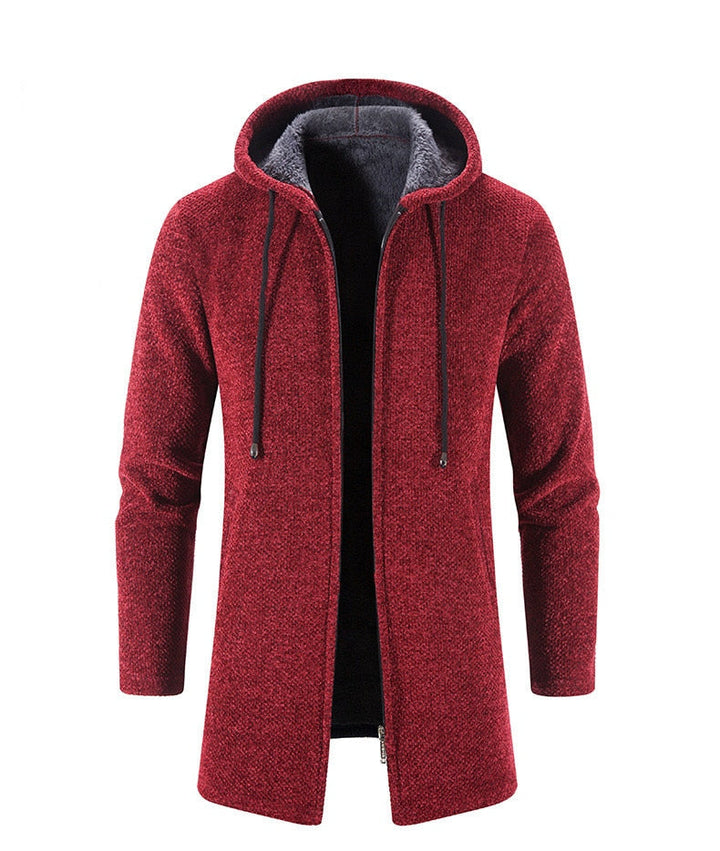 Klassische Strickjacke mit Kapuze für Männer, ideal für Herbst- und Wintertage