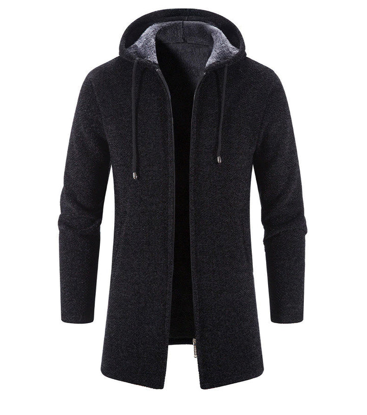 Klassische Strickjacke mit Kapuze für Männer, ideal für Herbst- und Wintertage