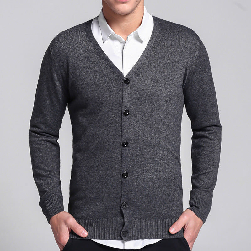 Klassische Herren-Strickjacke mit Knopfleiste, ideal für elegante und lässige Outfits an kühleren Tagen