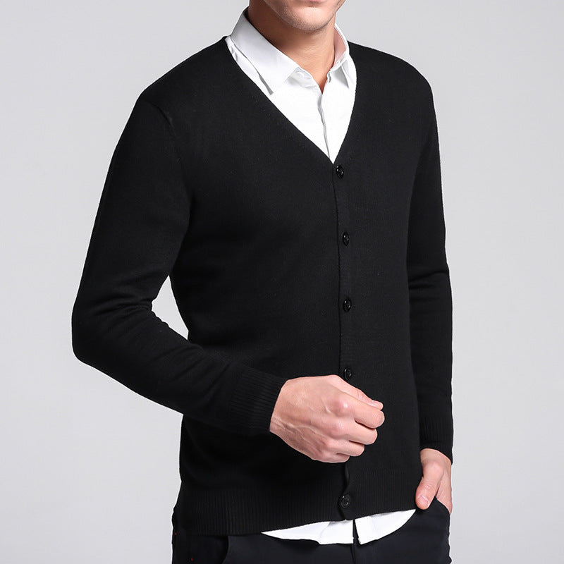 Klassische Herren-Strickjacke mit Knopfleiste, ideal für elegante und lässige Outfits an kühleren Tagen