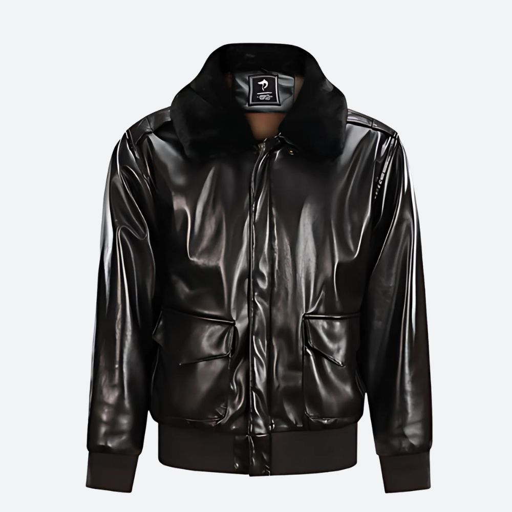 Klassische Vintage-Lederjacke aus hochwertigem Leder, stilvoll und robust, ideal für kühle Tage.