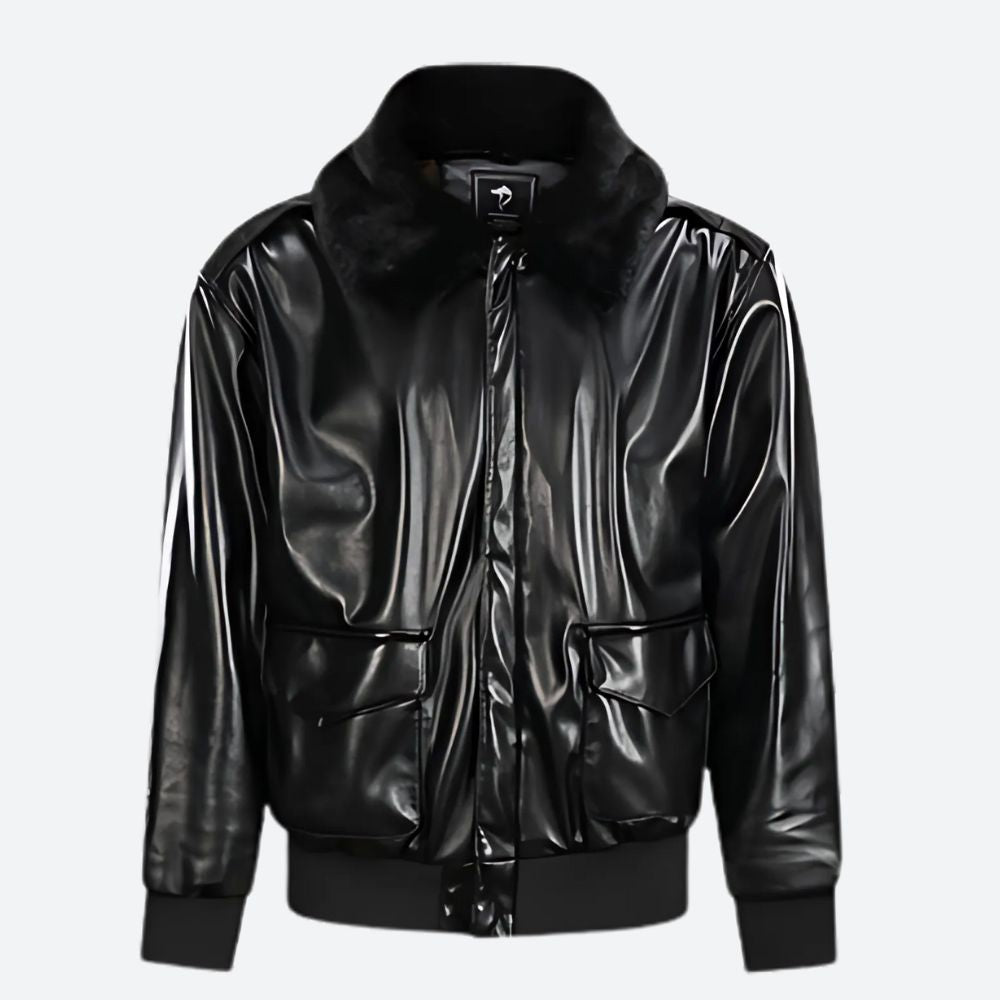 Klassische Vintage-Lederjacke aus hochwertigem Leder, stilvoll und robust, ideal für kühle Tage.