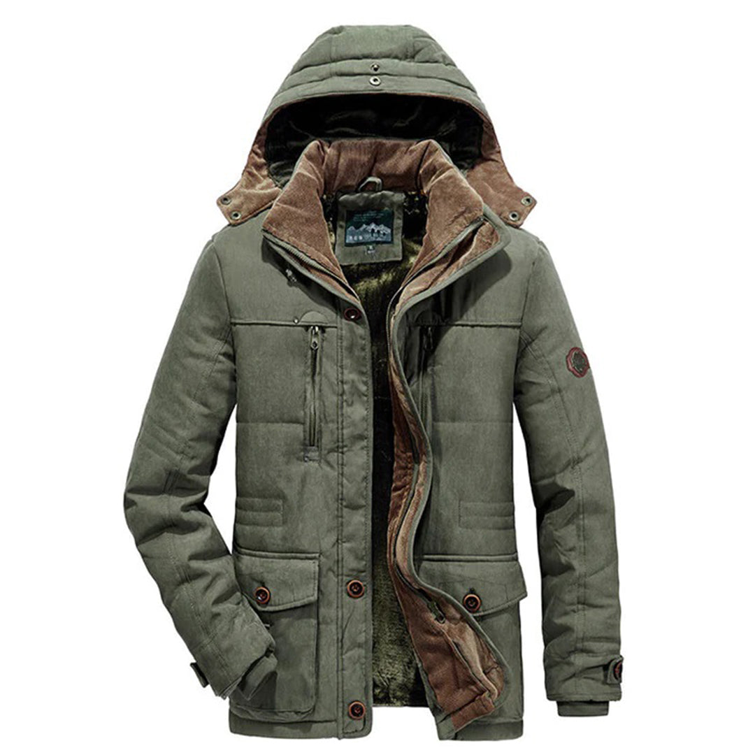 Klassische winddichte Herren-Winterjacke, ideal für kalte und windige Herbst- und Wintertage