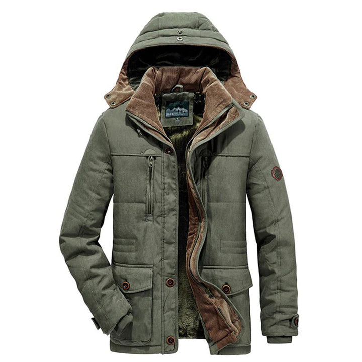 Klassische winddichte Herren-Winterjacke, ideal für kalte und windige Herbst- und Wintertage