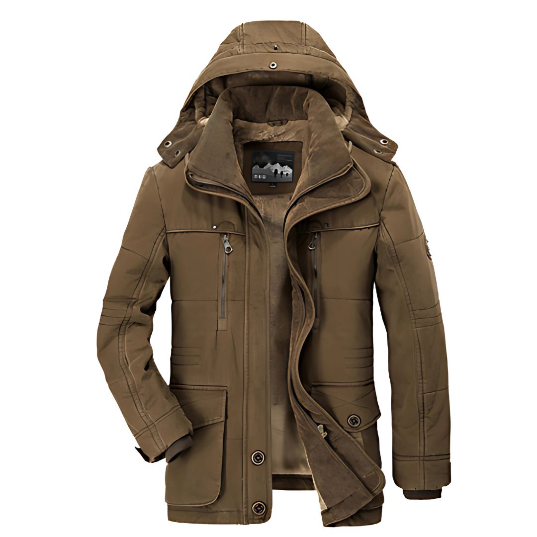 Klassische winddichte Herren-Winterjacke, ideal für kalte und windige Herbst- und Wintertage