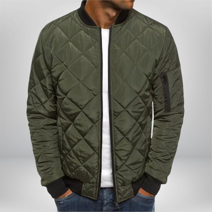 Klassische Winter-Bomberjacke für Männer, ideal für kalte Herbst- und Wintertage.