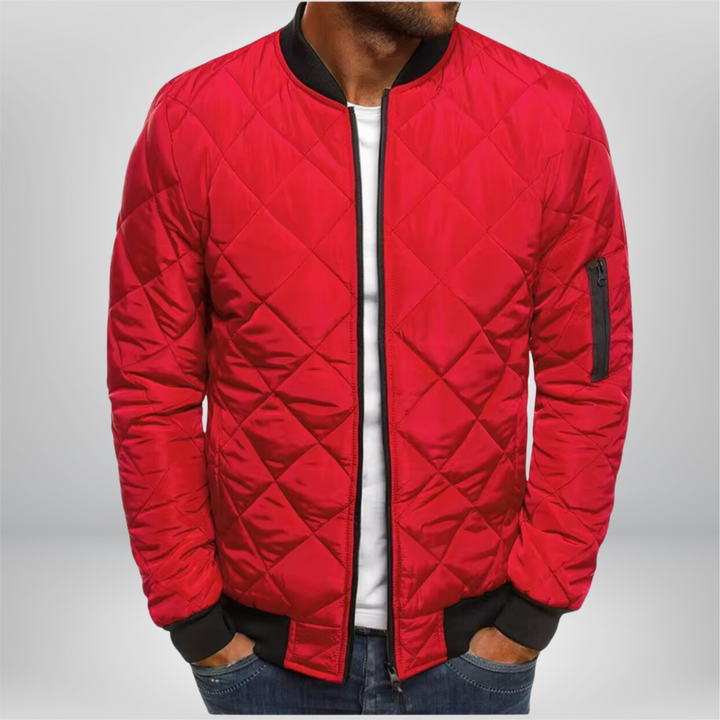 Klassische Winter-Bomberjacke für Männer, ideal für kalte Herbst- und Wintertage.