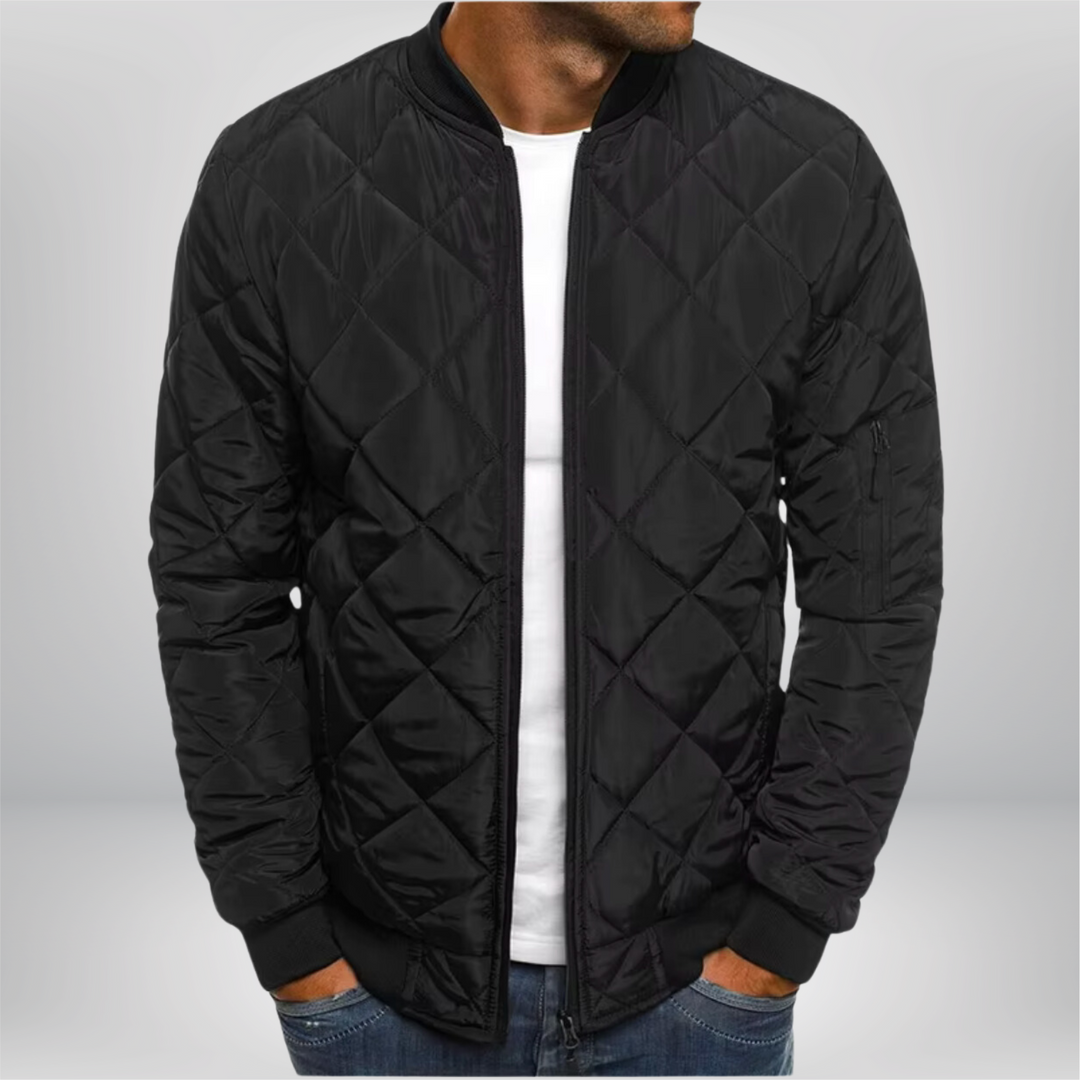 Klassische Winter-Bomberjacke für Männer, ideal für kalte Herbst- und Wintertage.