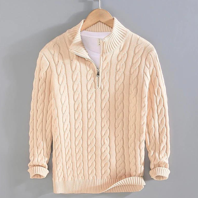Klassischer Strickpullover für Herren, perfekt für kühle Tage, verbindet Stil und Komfort