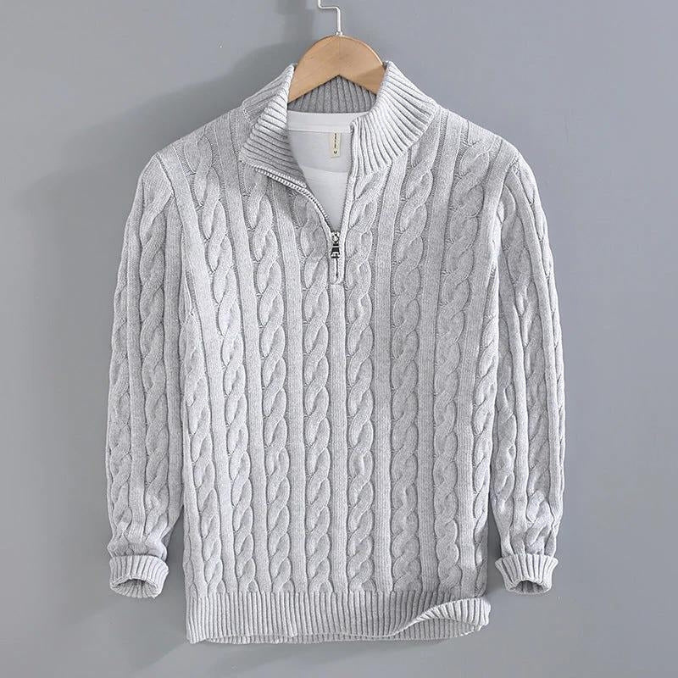 Klassischer Strickpullover für Herren, perfekt für kühle Tage, verbindet Stil und Komfort