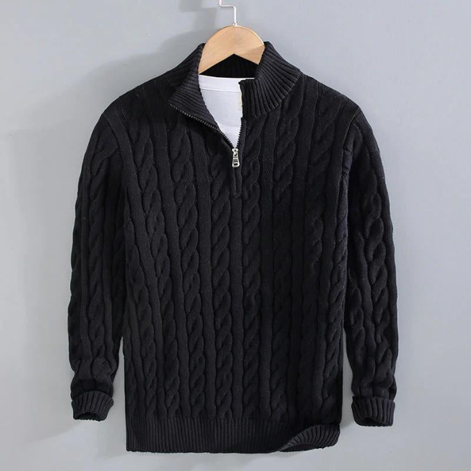 Klassischer Strickpullover für Herren, perfekt für kühle Tage, verbindet Stil und Komfort