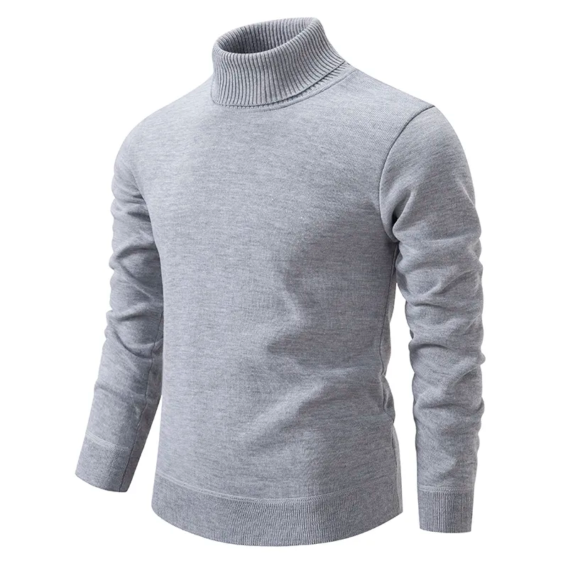 Klassischer warmer Rollkragenpullover für Männer, ideal für Herbst- und Wintertage, mit elegantem Design und hohem Tragekomfort