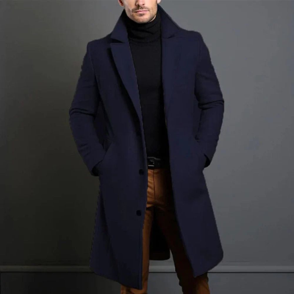 Klassischer Wintermantel für Männer – ideal für kalte Herbst- und Wintertage