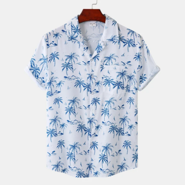 Klassisches hawaiianisches Hemd für Männer mit tropischem Design, perfekt für den Sommer.