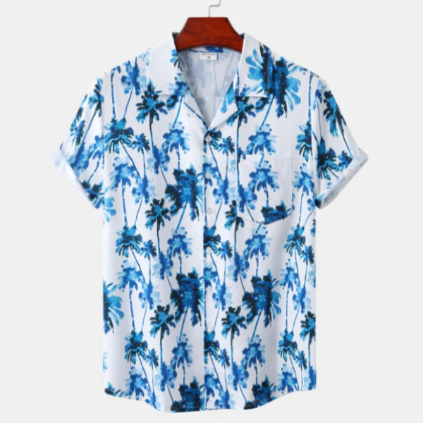Klassisches hawaiianisches Hemd für Männer mit tropischem Design, perfekt für den Sommer.