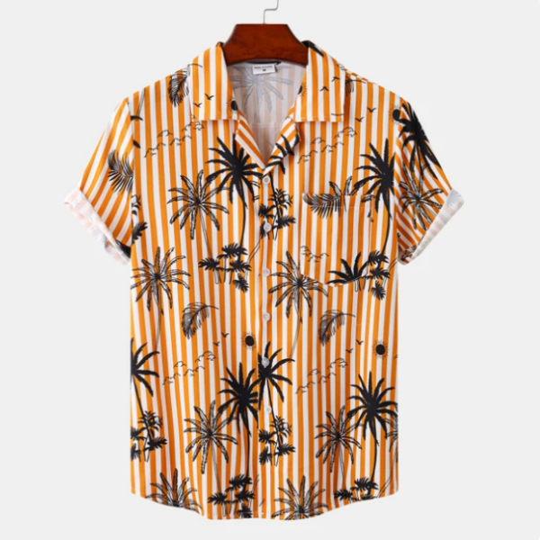 Klassisches hawaiianisches Hemd für Männer mit tropischem Design, perfekt für den Sommer.