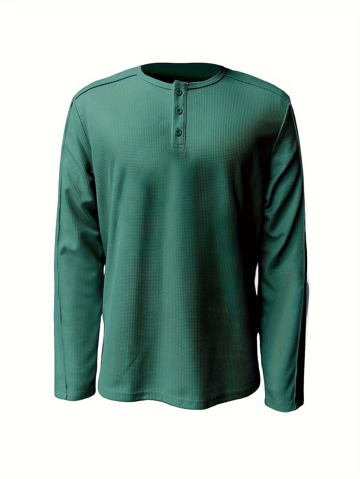 Klassisches Herren-Henley-Sommerhemd – leicht, stilvoll & perfekt für warme Tage