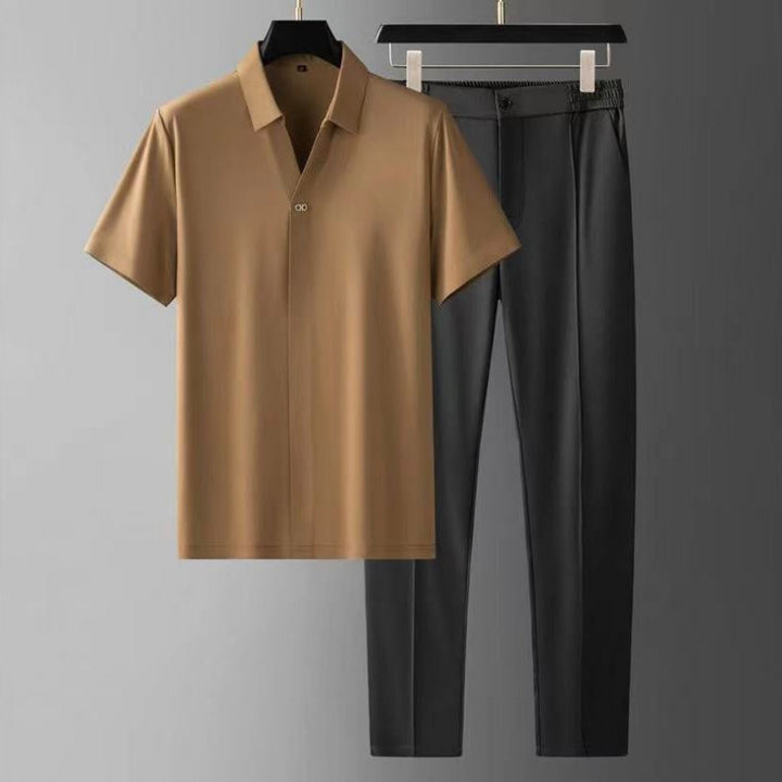 Elegantes Herren-Set aus Hemd und Hose für stilvolle Frühlings- und Sommertage