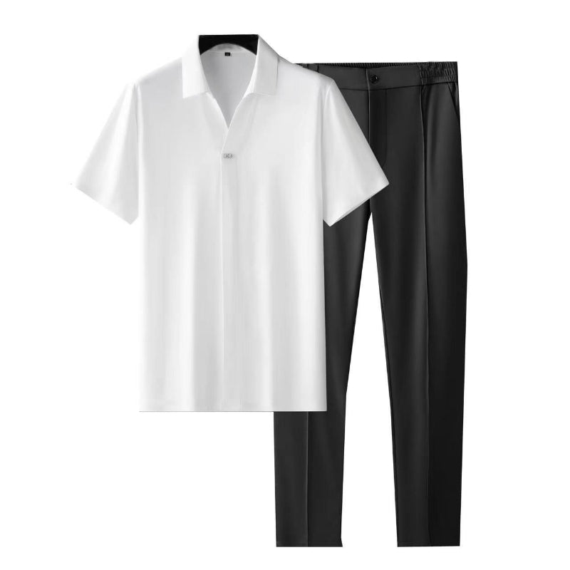 Elegantes Herren-Set aus Hemd und Hose für stilvolle Frühlings- und Sommertage