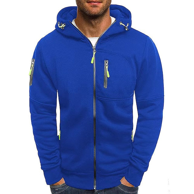 Kuscheliger Kapuzenpulli für Männer, ideal für kalte Herbst- und Wintertage.