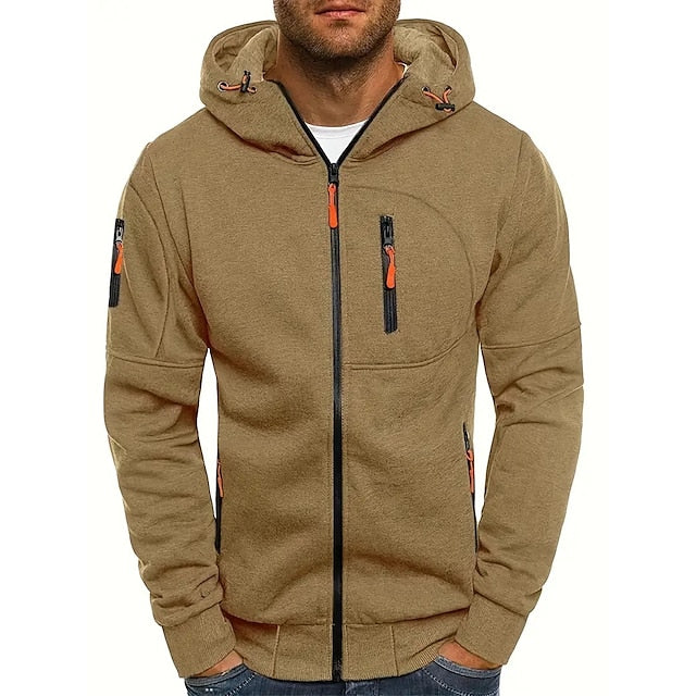 Kuscheliger Kapuzenpulli für Männer, ideal für kalte Herbst- und Wintertage.