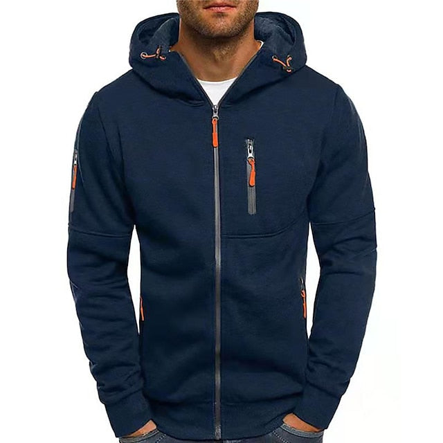 Kuscheliger Kapuzenpulli für Männer, ideal für kalte Herbst- und Wintertage.