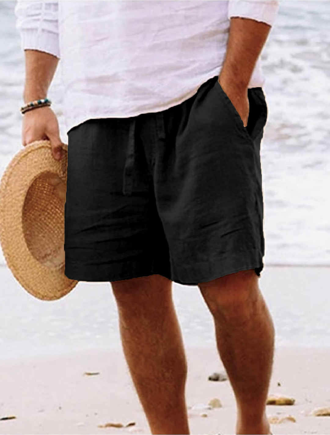 Lässige und bequeme Strandshorts für Männer, ideal für entspannte Sommertage am Meer