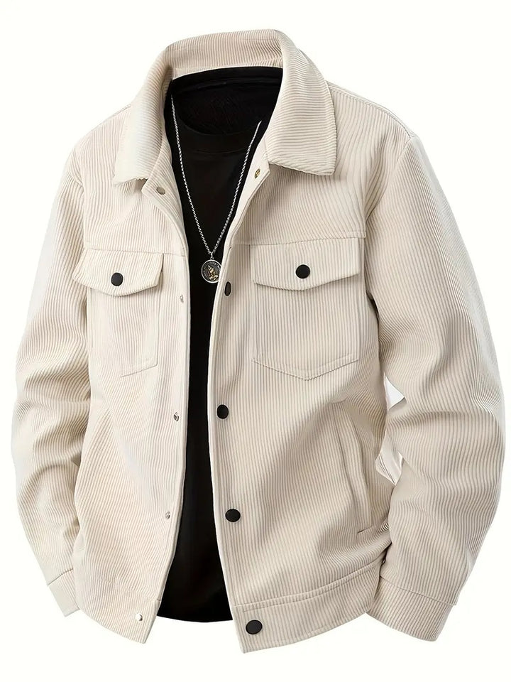 Lässige Cordjacke für Herren in rustikalem Look für vielseitige Outfits