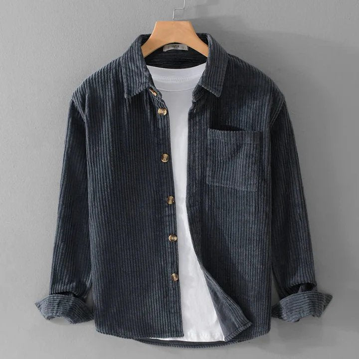 Lässige Herren Strickjacke aus Cord, ideal für Herbst- und Wintertage