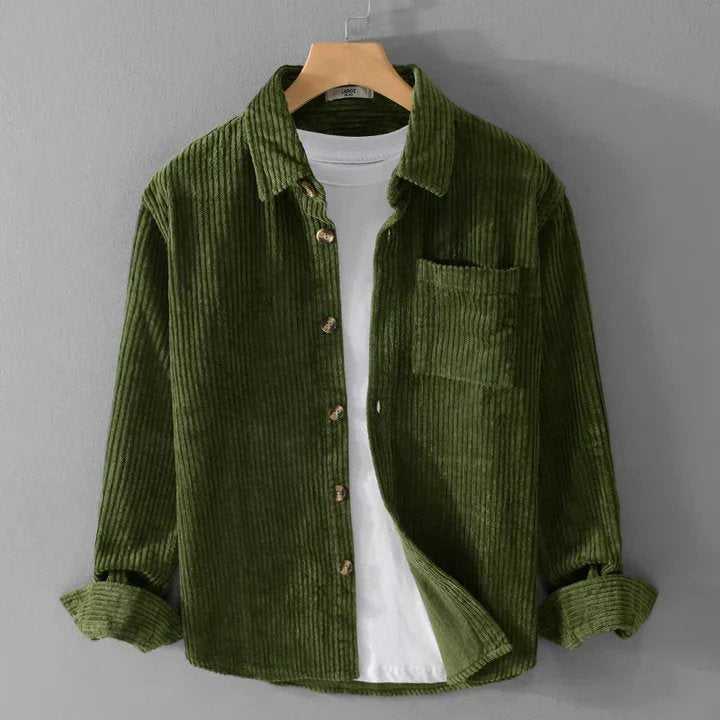 Lässige Herren Strickjacke aus Cord, ideal für Herbst- und Wintertage
