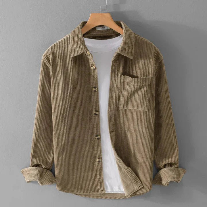 Lässige Herren Strickjacke aus Cord, ideal für Herbst- und Wintertage