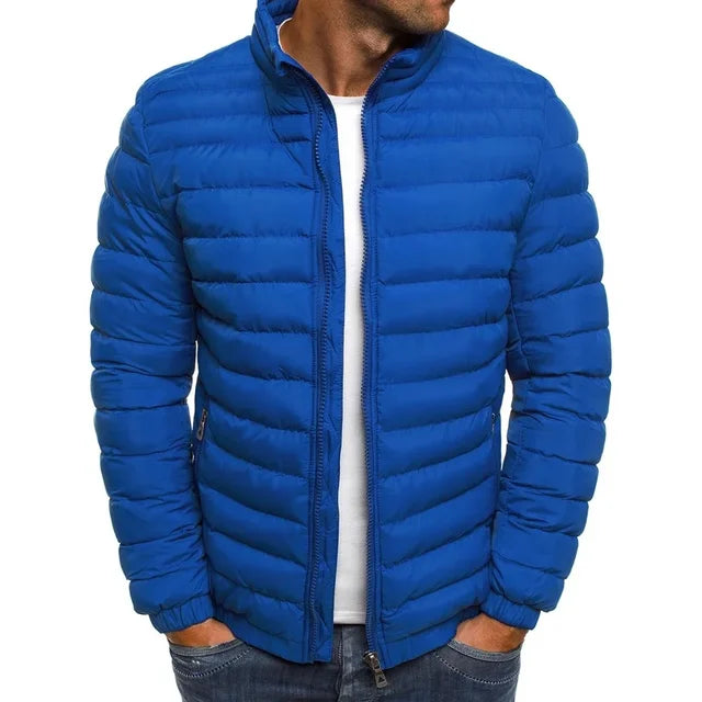Lässige Herren-Winterjacke mit weichem Innenfutter und anpassbarer Kapuze