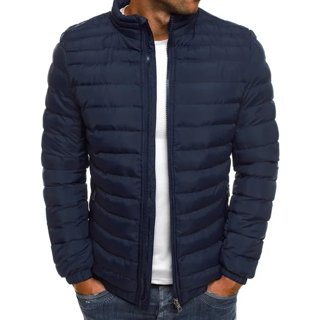 Lässige Herren-Winterjacke mit weichem Innenfutter und anpassbarer Kapuze