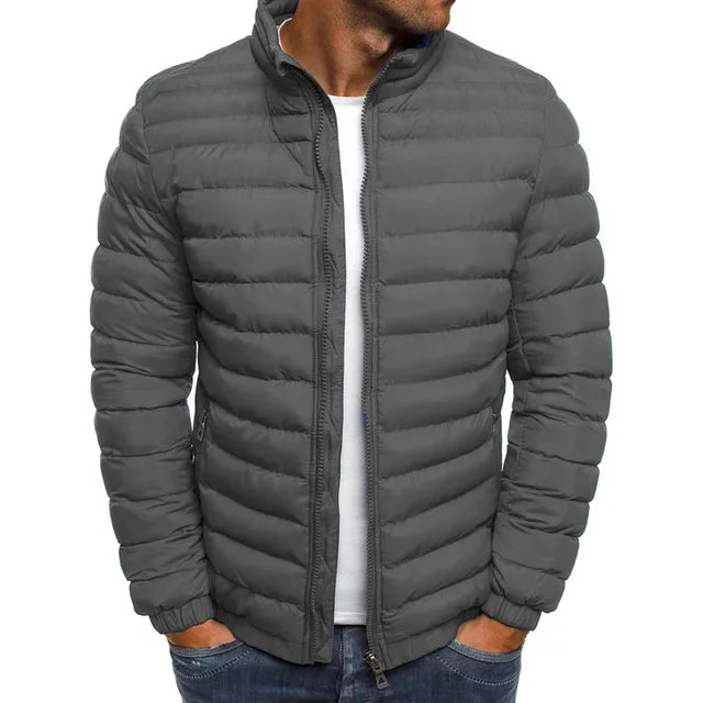 Lässige Herren-Winterjacke mit weichem Innenfutter und anpassbarer Kapuze