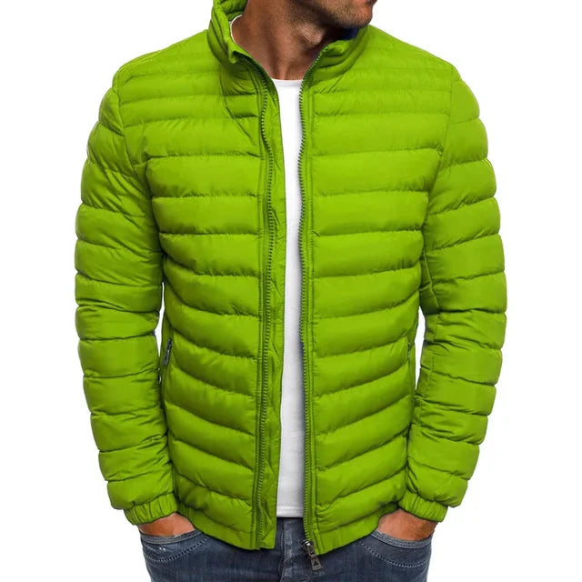 Lässige Herren-Winterjacke mit weichem Innenfutter und anpassbarer Kapuze