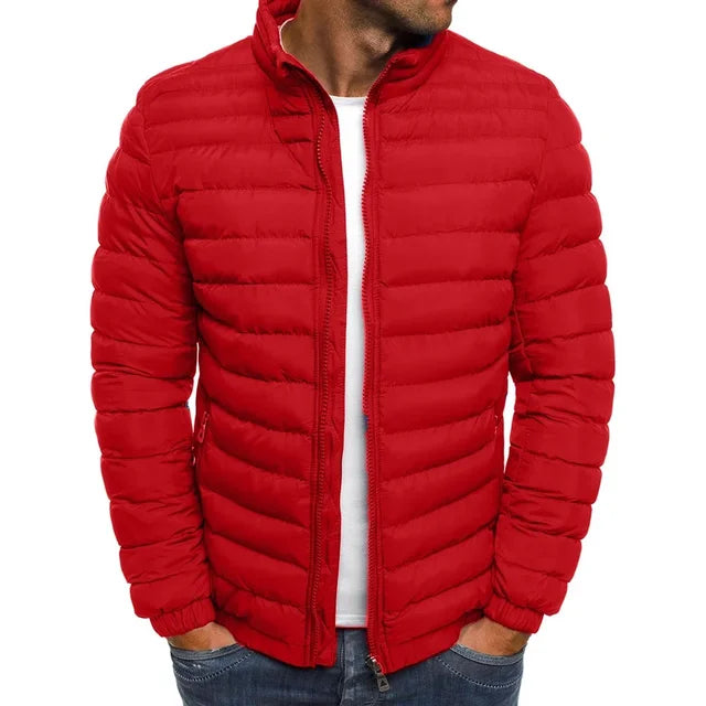 Lässige Herren-Winterjacke mit weichem Innenfutter und anpassbarer Kapuze