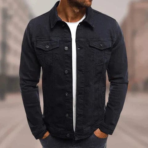 Lässige Jeansjacke für Männer, ideal für kühle Herbst- und Wintertage.