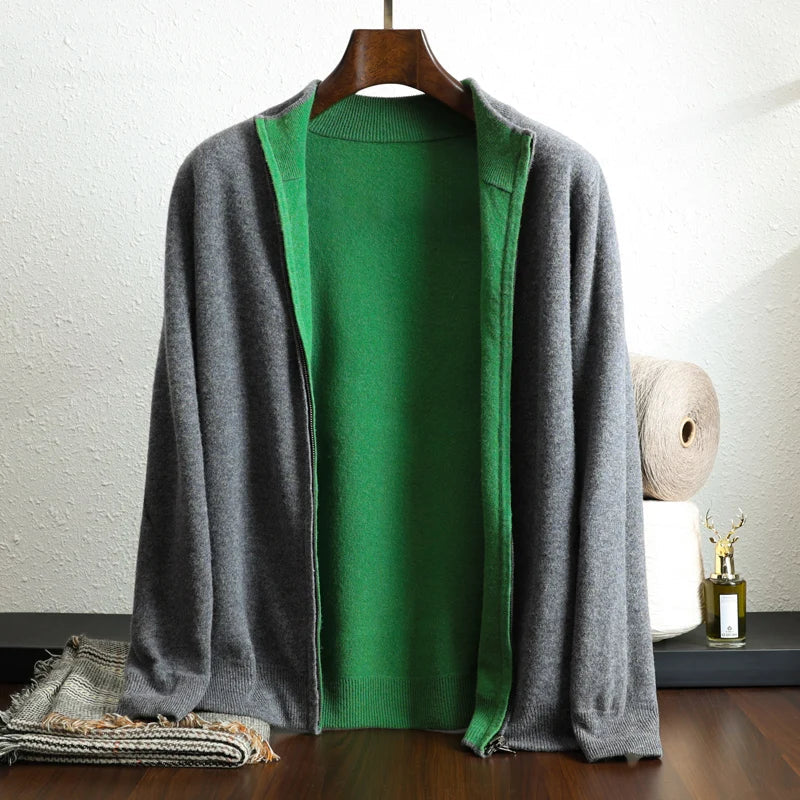 Lässige Reißverschluss-Winterjacke für Männer, ideal für Herbst- und Wintertage