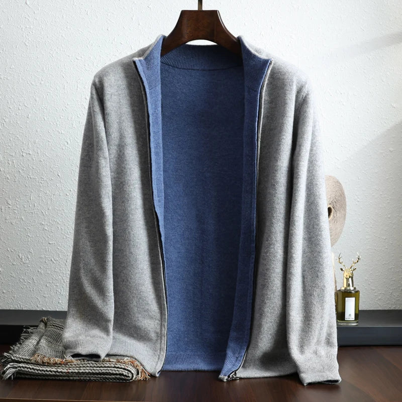 Lässige Reißverschluss-Winterjacke für Männer, ideal für Herbst- und Wintertage