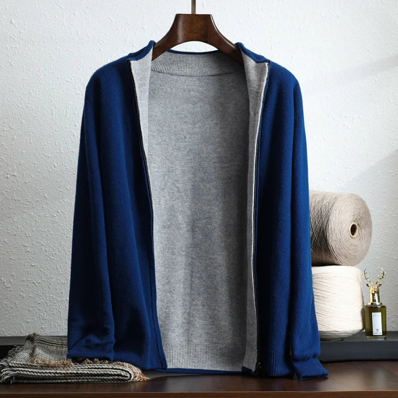 Lässige Reißverschluss-Winterjacke für Männer, ideal für Herbst- und Wintertage